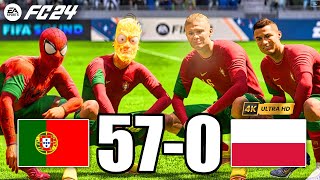 FIFA 24 - RONALDO, SPIDER MAN, BATMAN, MESSI, ALL STARS PLAYS TOGETHER | PORTUGAL vs POLSKAI