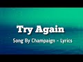 Try Again - Song by Champaign - Lyrics