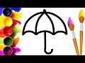 Bolalar uchun soyabon chizish/Drawing umbrella for children/Рисунок зонтик для детей