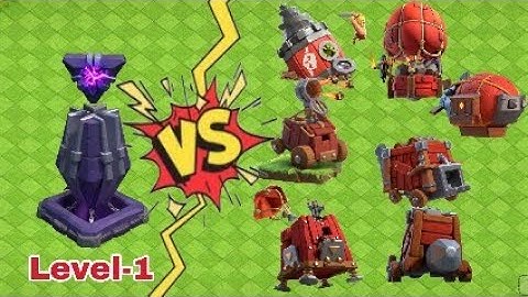 Monolith VS All Siege Machine | Clash of clans | lvl 1 monolith vs max siege machines.