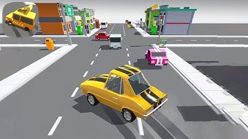 Traffic Drift 3D - All Levels Gameplay Cartoon Muscle Car Drifting City Driving Stage in Los Angeles