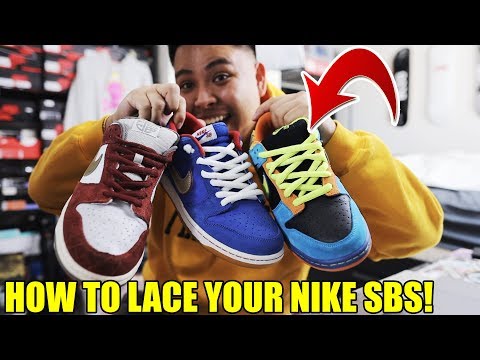 HOW TO LACE YOUR NIKE SB DUNK LOWS! (TUTORIAL)