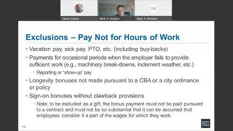 FLSA and Regular Rate of Pay Calculations