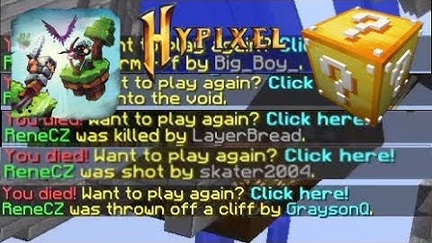 6 minutes of me purely failing in Hypixel lucky block skywars while the Wii Mii music is playing