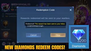 NEW WORKING ML REDEEM CODES NO LIMITS THIS MAY | REDEEM YOUR FREE DIAMONDS CODES IN MOBILE LEGENDS