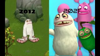 Evolution of My Singing Monsters 2012 - 2021