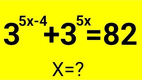 India| Exponential Equation Challenge | Can you find the value of x? | @ShittuMathematicsClass01