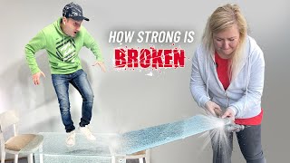 Durability Test - Will It Survive? Broken Tempered Glass Stair Railings