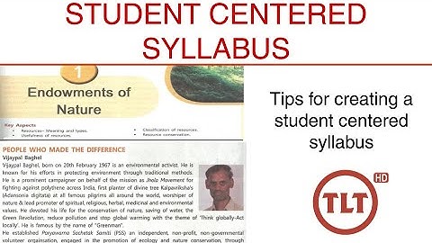 Creating a Student Centered Syllabus