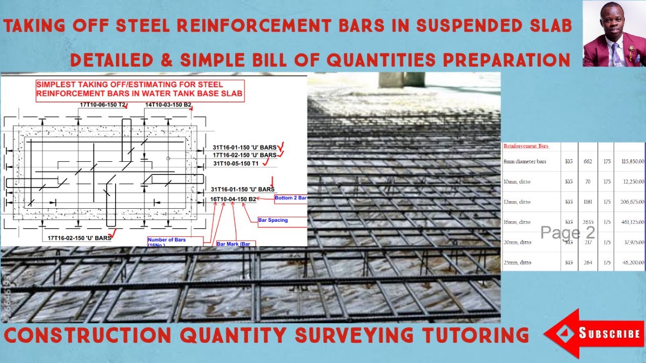 СНЯТИЕ СТАЛЬНОЙ АРМАТУРЫ В ПОДВЕСНОЙ ПЛИТЕ // Ведомость объемов работ в строительстве