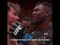 Francis Ngannou shows respect to Stipe Miocic