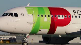 TAP AIR PORTUGAL Airbus A320 takeoff at Lisbon Airport