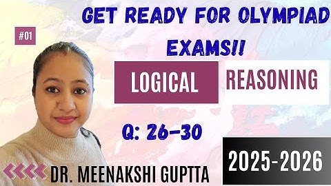 ✅SOF NSO Class-3 🏅2025-2026🏅Logical Reasoning Q: 26-30 😎National Science Olympiad Class-3