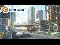 【blender】 背景モデリングのタイムラプス(~現代背景編~)