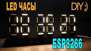 LED часы на esp8266, почти diy ⚡ LED Clock Glow Hollow Nordic