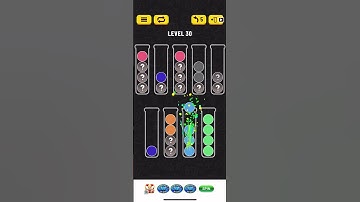 Ball Sort Puzzle Level 30 Solution