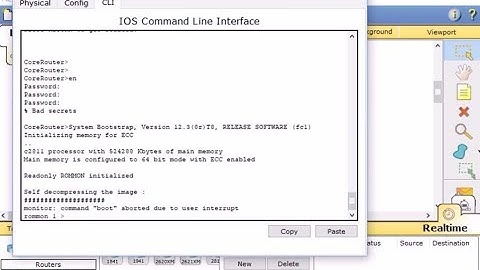 Packet Tracer Password Recovery