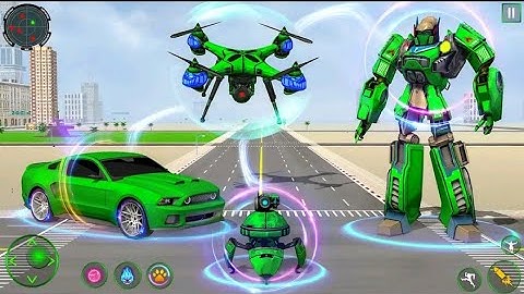 Drone Robot Car Transformation Battle City-Android Gameplay FHD @Gamrs_zone