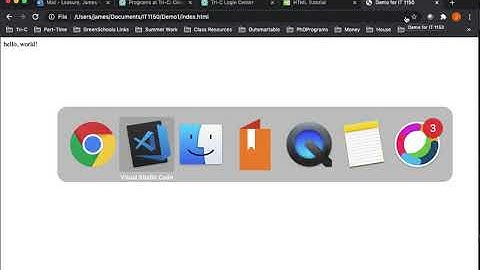 Creating an HTML file using Visual Studio Code and w3schools.com