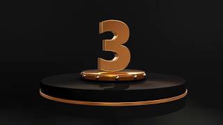 Number 3 Loop Animation | HD Background