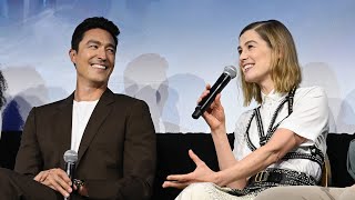 rosamund pike and daniel henney being silly besties