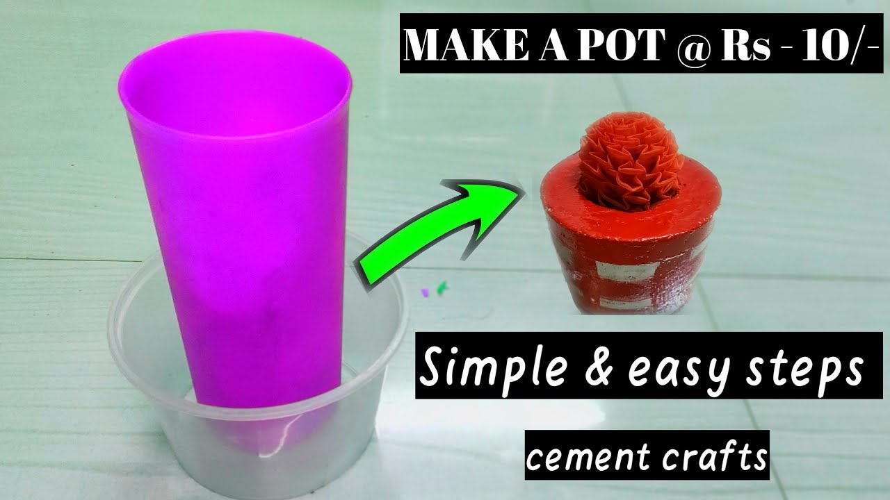 Make a / flower pot / pen stand / spoon stand / Rs 10 YouTube