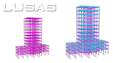 Steel frame modelling with LUSAS