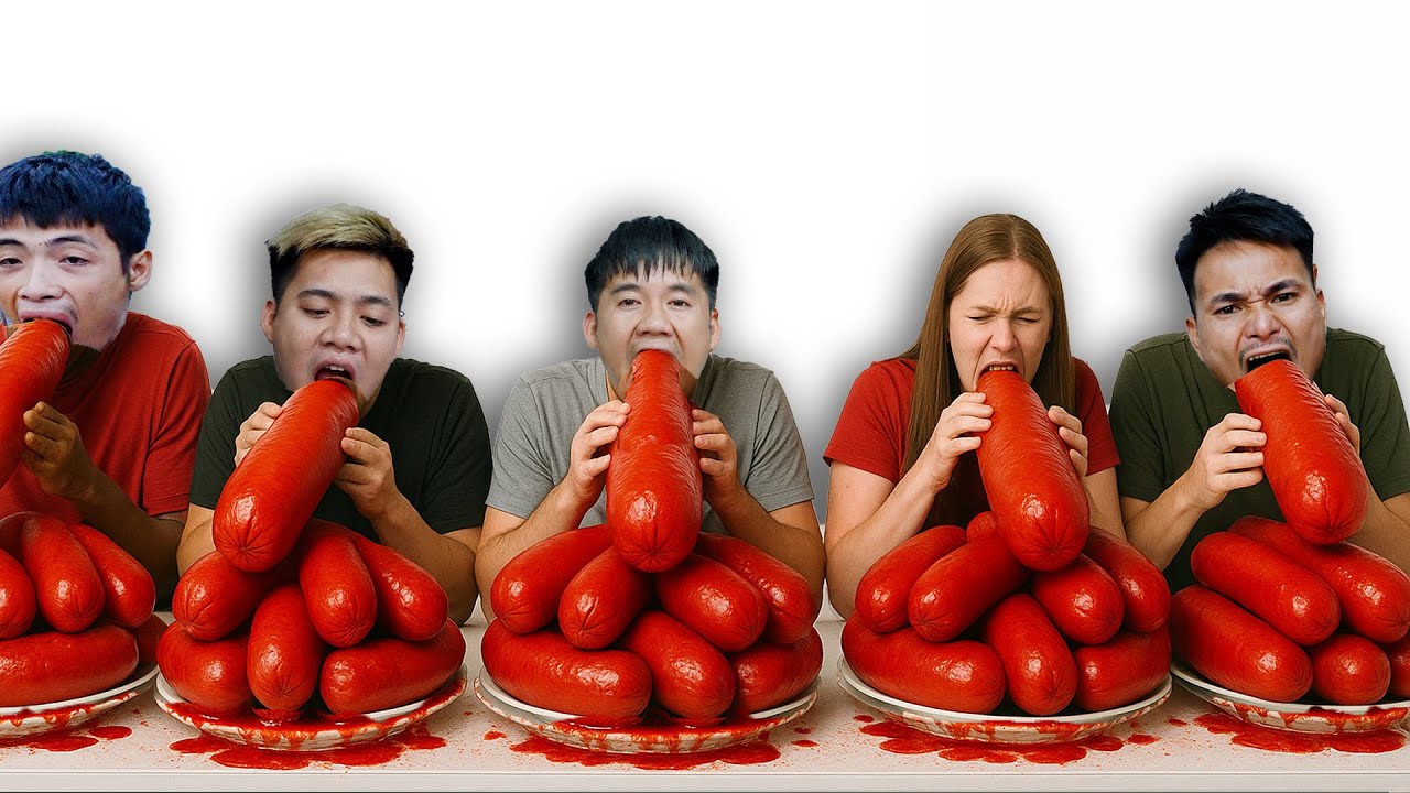 Hưng Troll | Thử Thách Người Cuối Cùng Ngừng Ăn Xúc Xích Sốt Cay Samyang x2 Thắng Nhận 500$