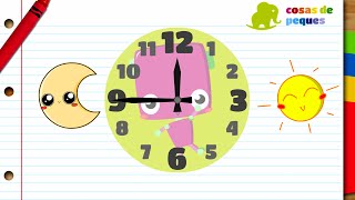 Horas del reloj para niños - Aprender las horas - Vídeos educativos para niños