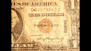 Rare US Dollar Bills: 1935 Series A 'Hawaii Overprint'