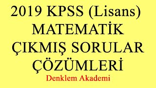 2019 KPSS Lisans Matematik Çıkmış Sorular screenshot 5