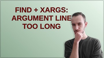 Unix: find + xargs: argument line too long
