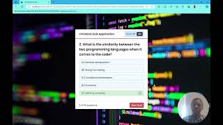 Quiz Using Python And JavaScript