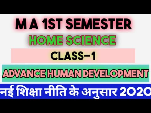 M.A. 1st-semester home science// Advance human development // 2022-2023