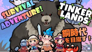 【配信-Tinkerlands02】未知の島々を探検！未知の島で生き残れ！銅製品をつくっていく！【参加型】