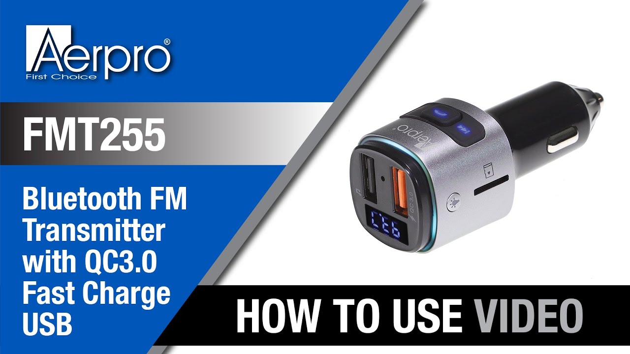 Aerpro FMT255 – Bluetooth FM Transmitter – How-To Video 