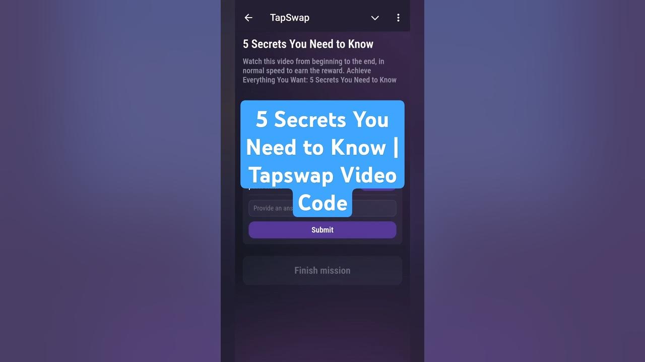 5 Secrets You Need to Know Tapswap Video Code YouTube 5 Secrets You Need to Know Tapswap Video Code YouTube