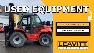 USED 2017 MANITOU M50.4 ROUGH TERRAIN PNEUMATIC TIRE FORKLIFT