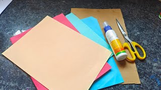 Cardboard and colour papers Easy walldecor making in Tamil/craft tamil