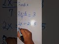 Find the value of x