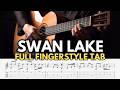 Swan Lake Fingerstyle Tab | Classical Guitar Fingerstyle Tutorial