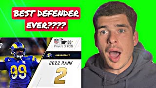 English Youtuber Reacts to Top 100 Players 2022 - #2 Aaron Donald