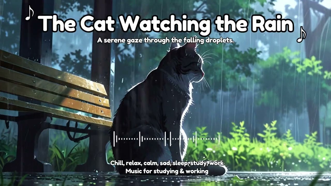 The Cat Watching the Rain: Gentle Piano & Strings for Peaceful Reflection 🎹🌧️🐈🎻