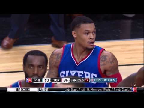 KJ McDaniels Volleyball Spike Rejection On Greivis Vaquez