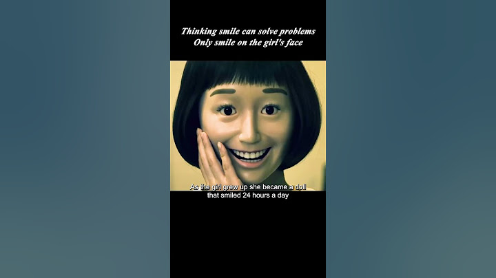 The girl's face became a doll because she only smile.#shorts