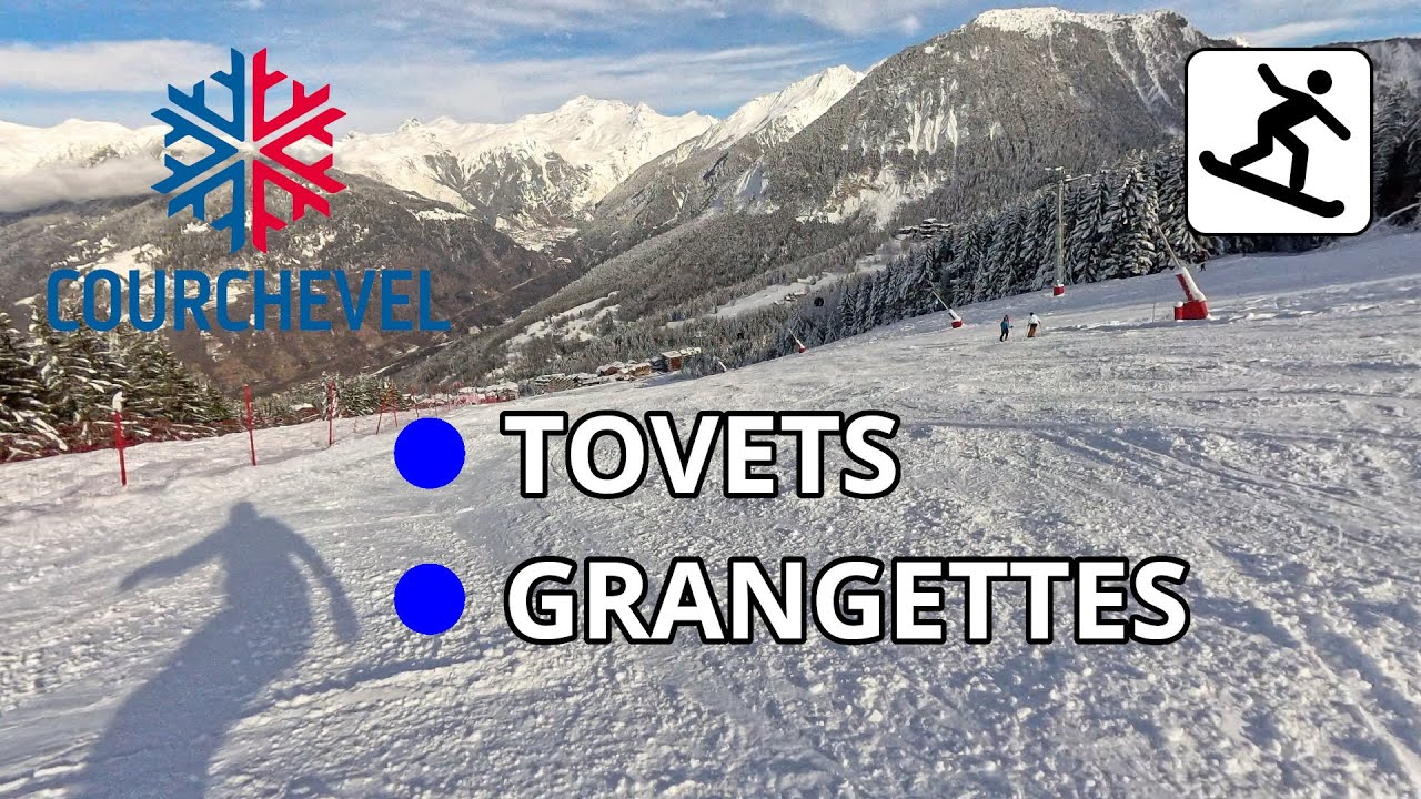 Snowboarding Les Trois Vallées, Courchevel - Tovets to Grangettes - Tovets, Grangettes