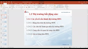 ✳ Các chủ thể tham gia trên Thị trường bất động sản 🔥 Học online HOVY IUH Đại học Công nghiệp TP HCM