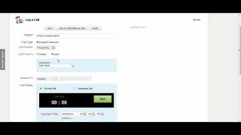 Logging a Call in Zoho CRM