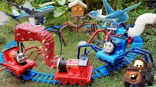 Sulap Merakit Mainan Kereta Api Thomas and Friends,Bus Eater,Airplane,Tayo,McQueen,Mobil Balap, Truk