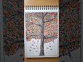 🍂 Creating an Autumn Tree Using Colored Fineliners | Satisfying Art Process